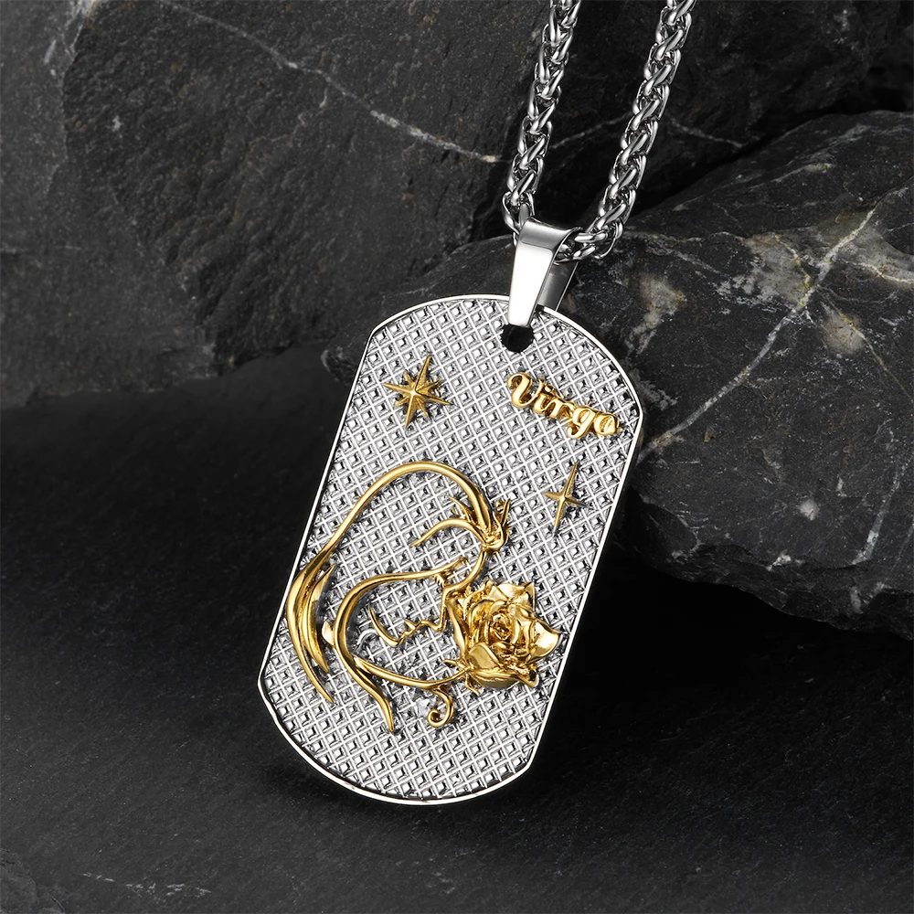 Wholesale Zodiac Horoscope Souvenir Necklace Beautifully Designed Stainless Steel Necklace