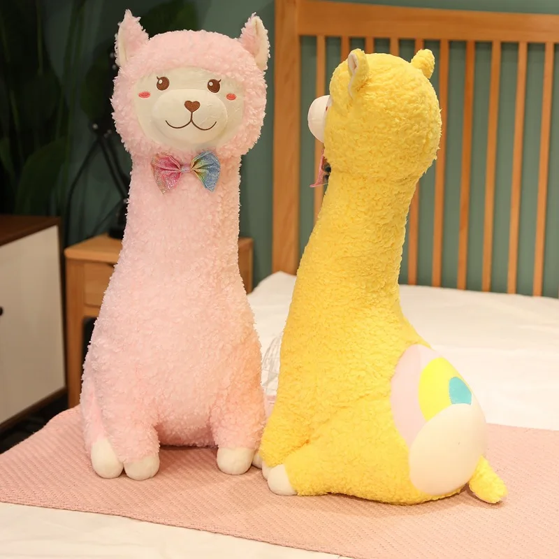 Rainbow Alpaca Pillow Plush Toy Doll Bed Pillow Manufacturers  Wholesale  Cushion Birthday Gift Home Decoration