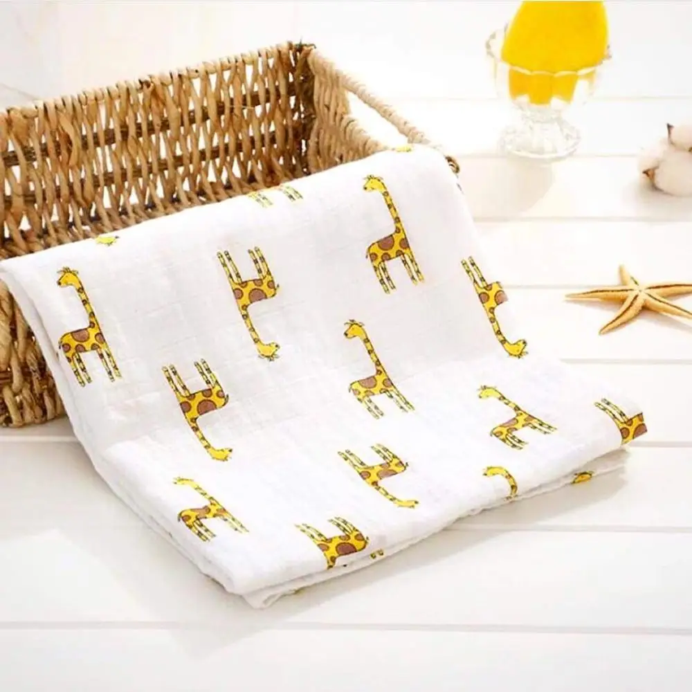 Premium Durable Bamboo Baby Muslin Swaddle Blanket for Nursery Shower