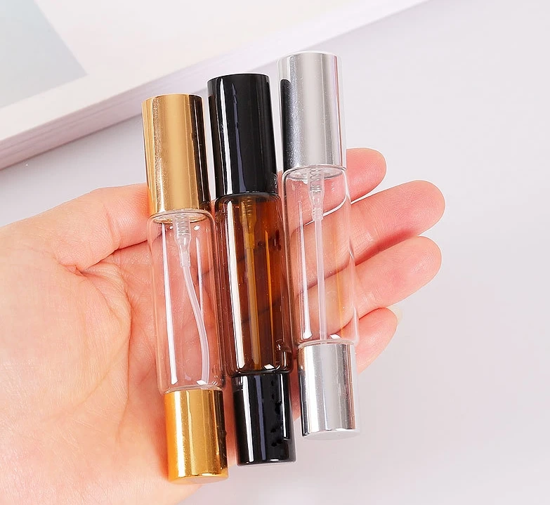 Double Head Packaging Bottle Perfume Spray and Roll on 2 in 1 Sub Package Double Ended Roller Ball Bottle Glass Free Sample