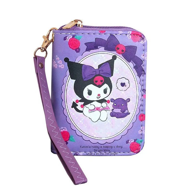 Wholesale Anime Coin Purse Woman Wallet Cartoon Kawaii Cute Portable PU Leather Zipper Coin Purse Kids Gifts