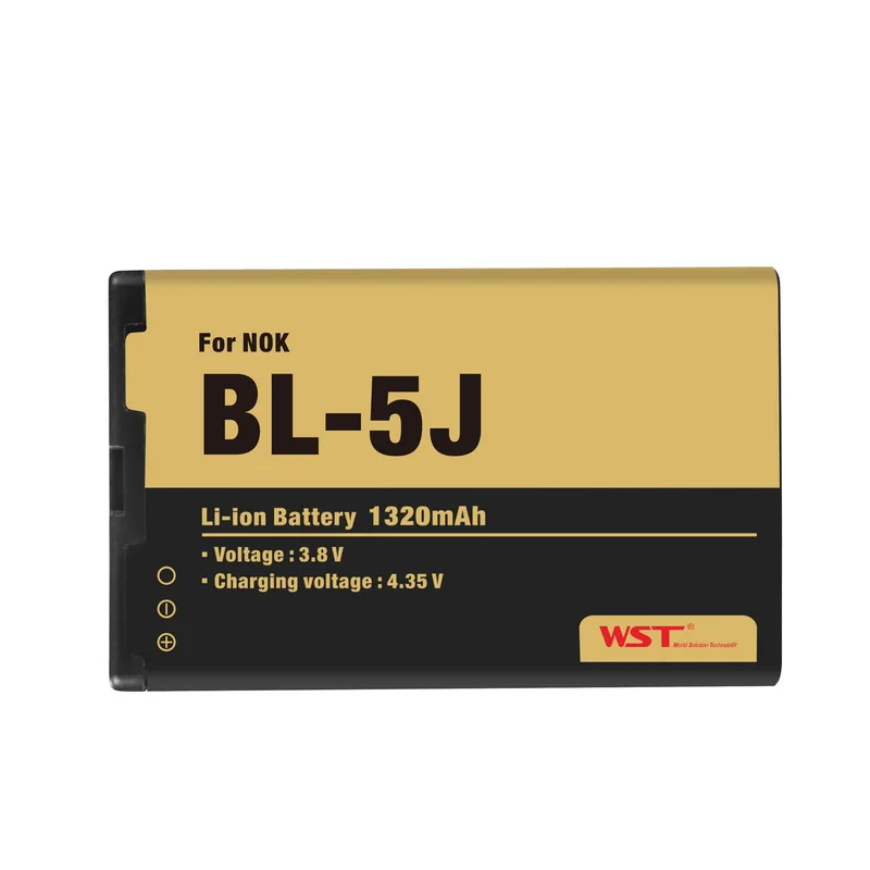 0 cycle real capacity 3.7V 1320mAh 100% compatible mobile phones battery for Nokia BL 5J BL-5J BL5J rechargeable batteries