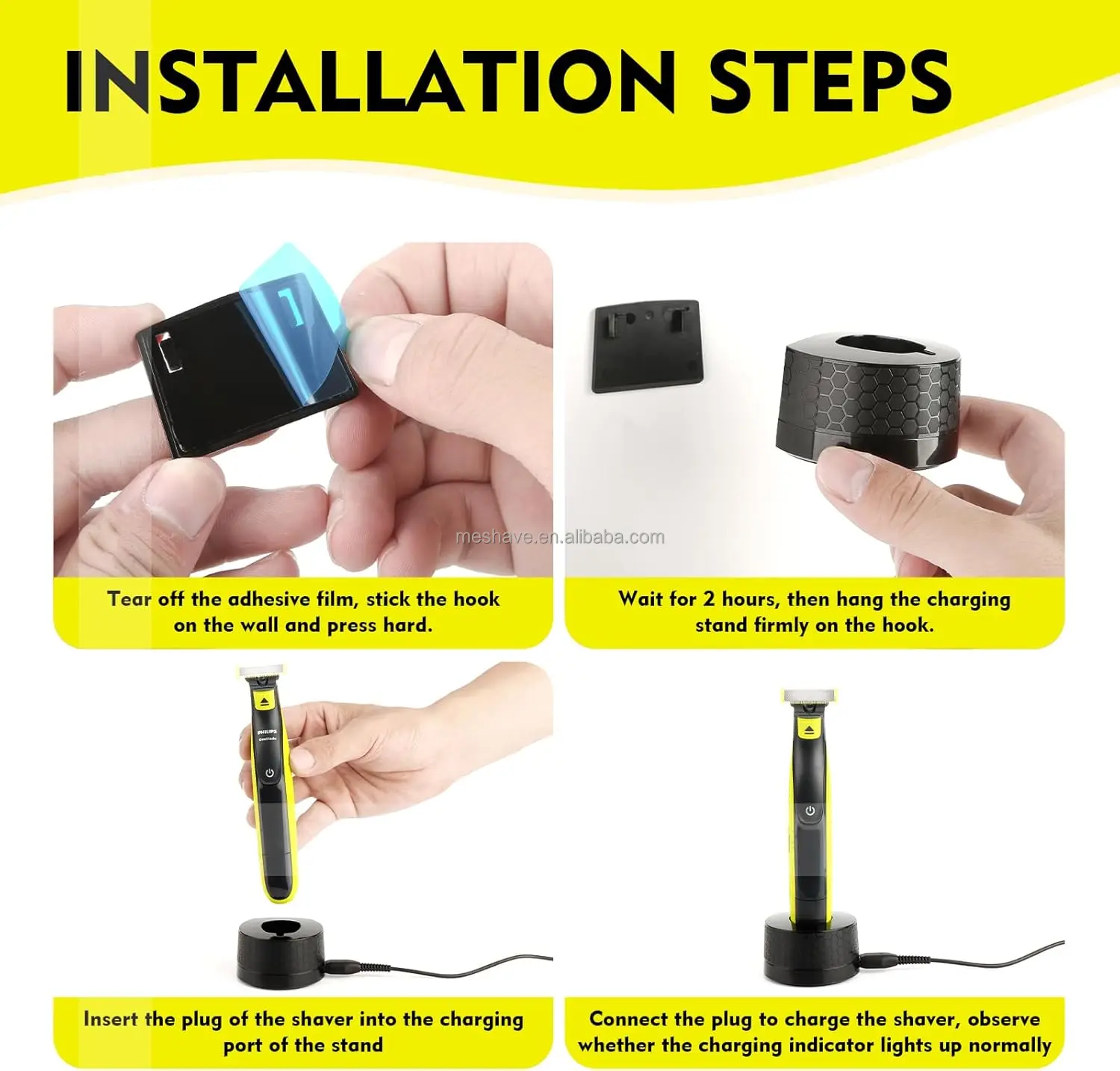 For Philips Norelco OneBlade 2520/2530/2620/2630 Electric Shaver Stand Electric Charging Base Holder for Body Trimmer