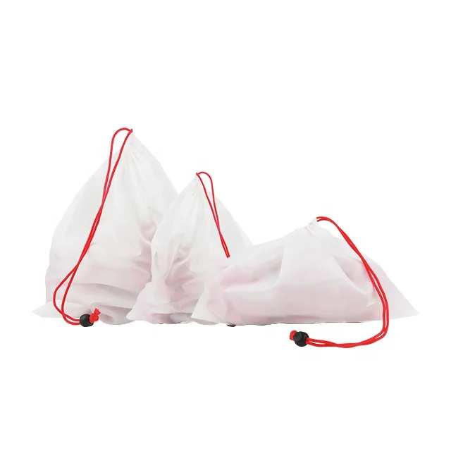 Custom Reusable Heavy Duty Shopping Packing ECO Mesh Bag Set 3pcs Of Organic Products