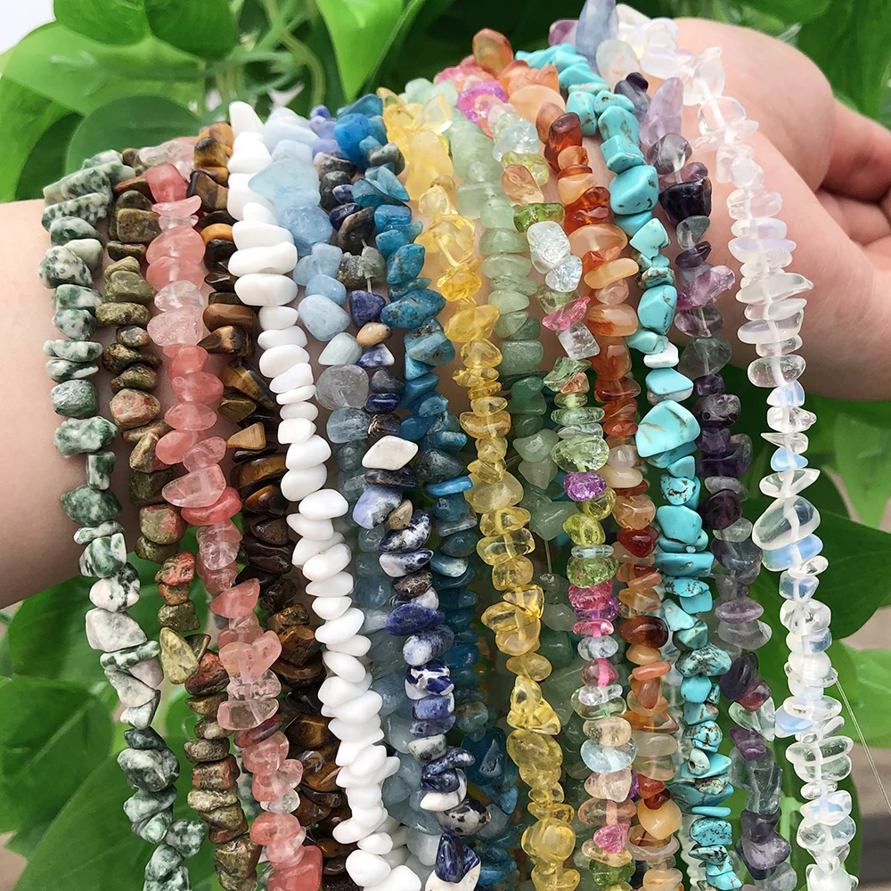Natural Amethyst Agate Garnet Freeform Gravel Stone Beads 3-5/5-8mm Irregular Chips Loose Beads For Jewelry DIY Making Bracelet