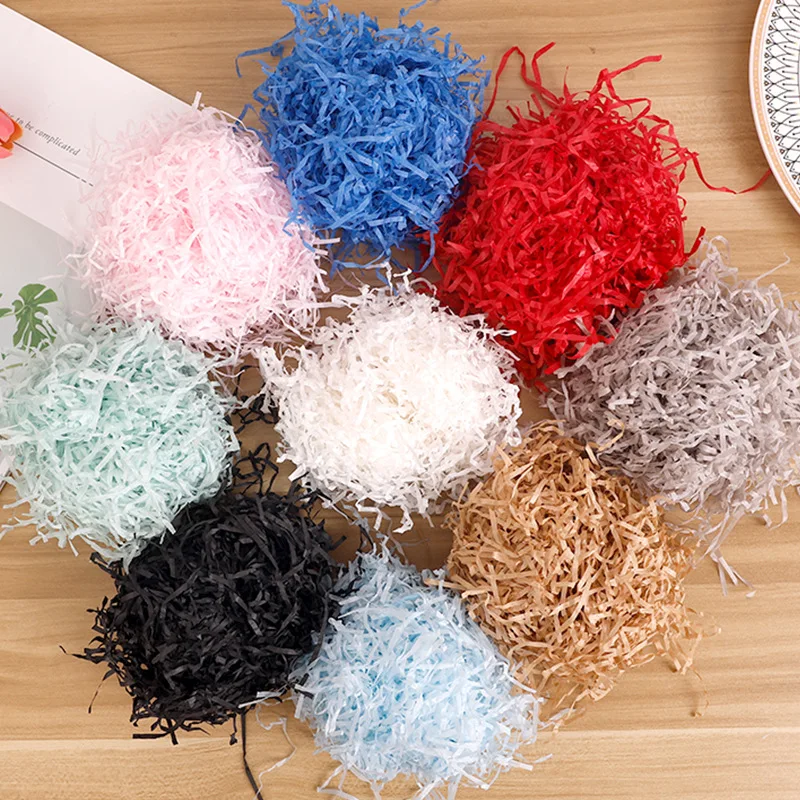 Box filling Packing Manufacturers Wholesale Natural Paper Shreded Paper Grass for Gift Box Filling