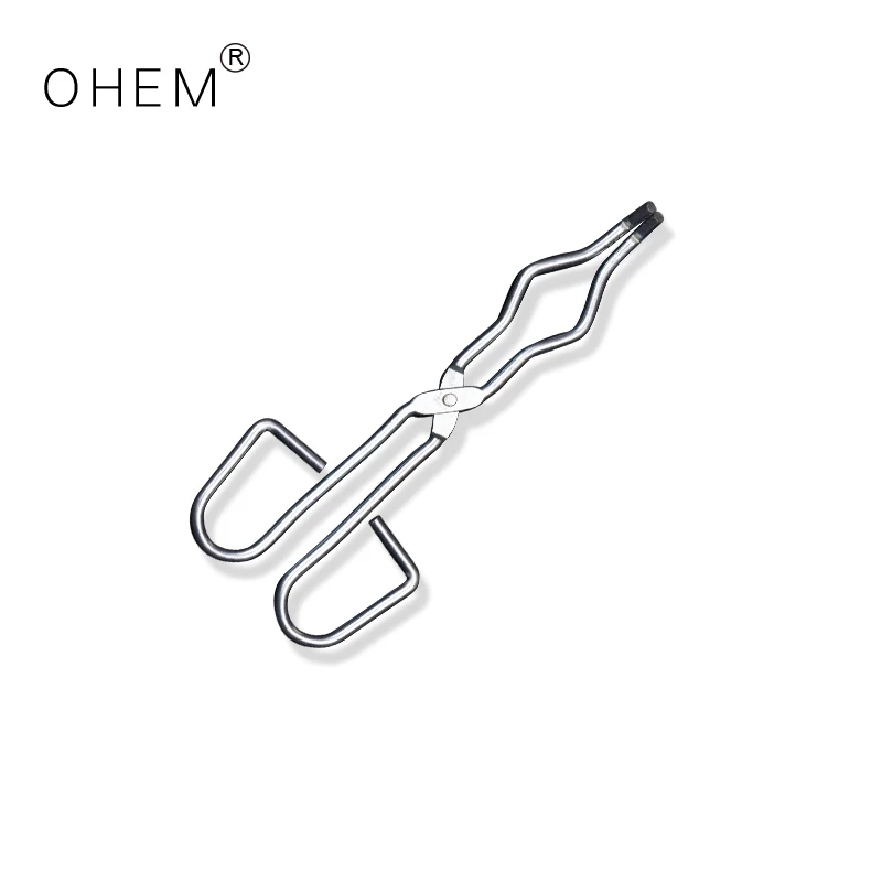 Lab Chemical Use Professional Holder Crucible Tong 16 Inch Stainless Steel High temperature resistance Crucible Tongs