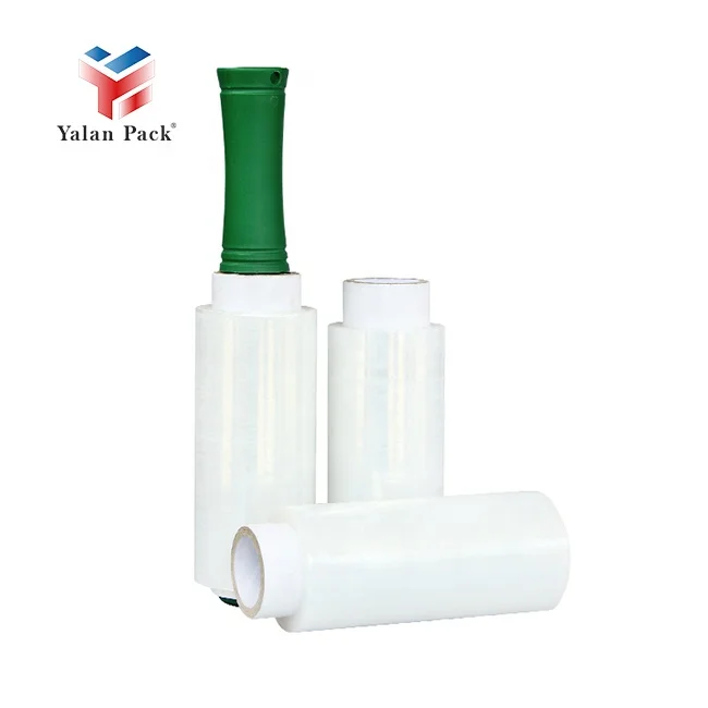 Clear Mini Hand Stretch Film/Stretch Wrap Plastic Handle hand stretch film