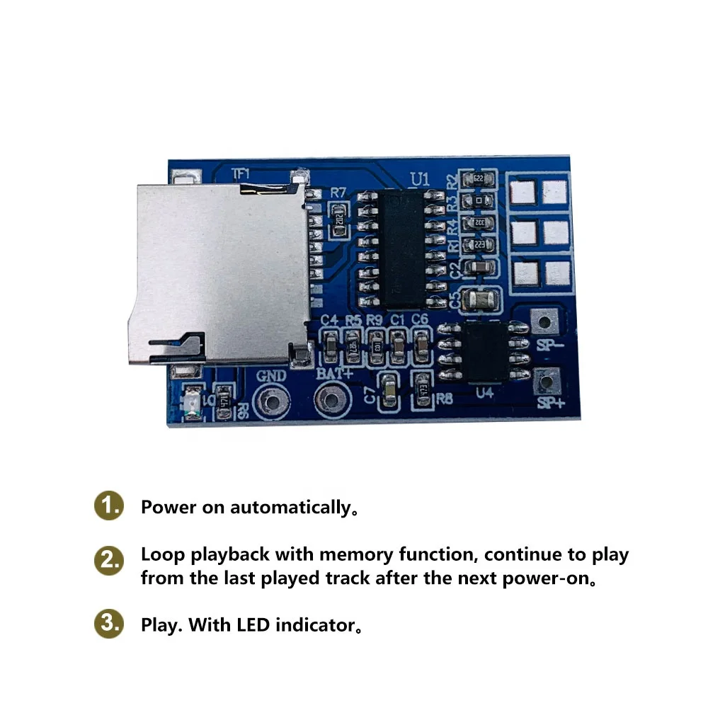 Плата TF MP3 декодера 2 Вт модуль усилителя для Arduino GM питания mp3 модульный комплект «сделай сам»