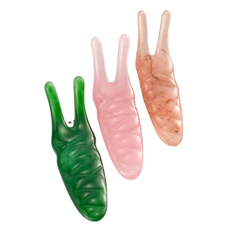 Small insect shaped nose bridge scraper Y-shaped resin massage scraper whole body meridian scraper acupoint massage stick