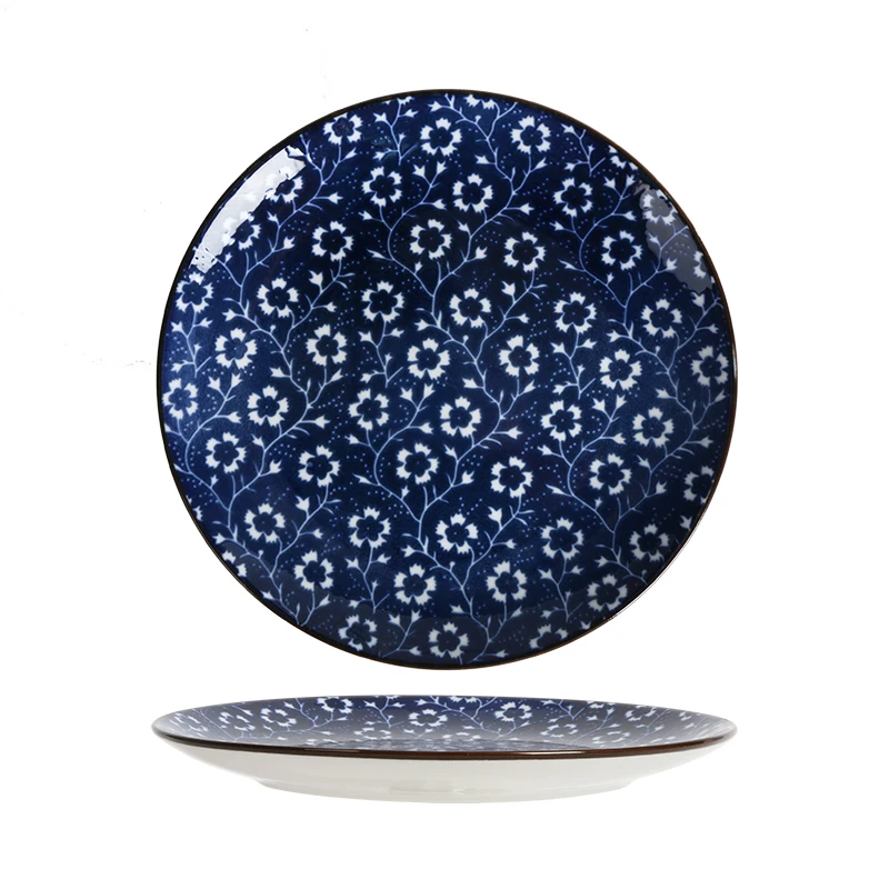 Pad Printing Dinnerware Sets Good Quality Plates and Bowls Dinner Sets Wholesale Ceramic 12 Pcs 18pcs Porcelain Blue and White