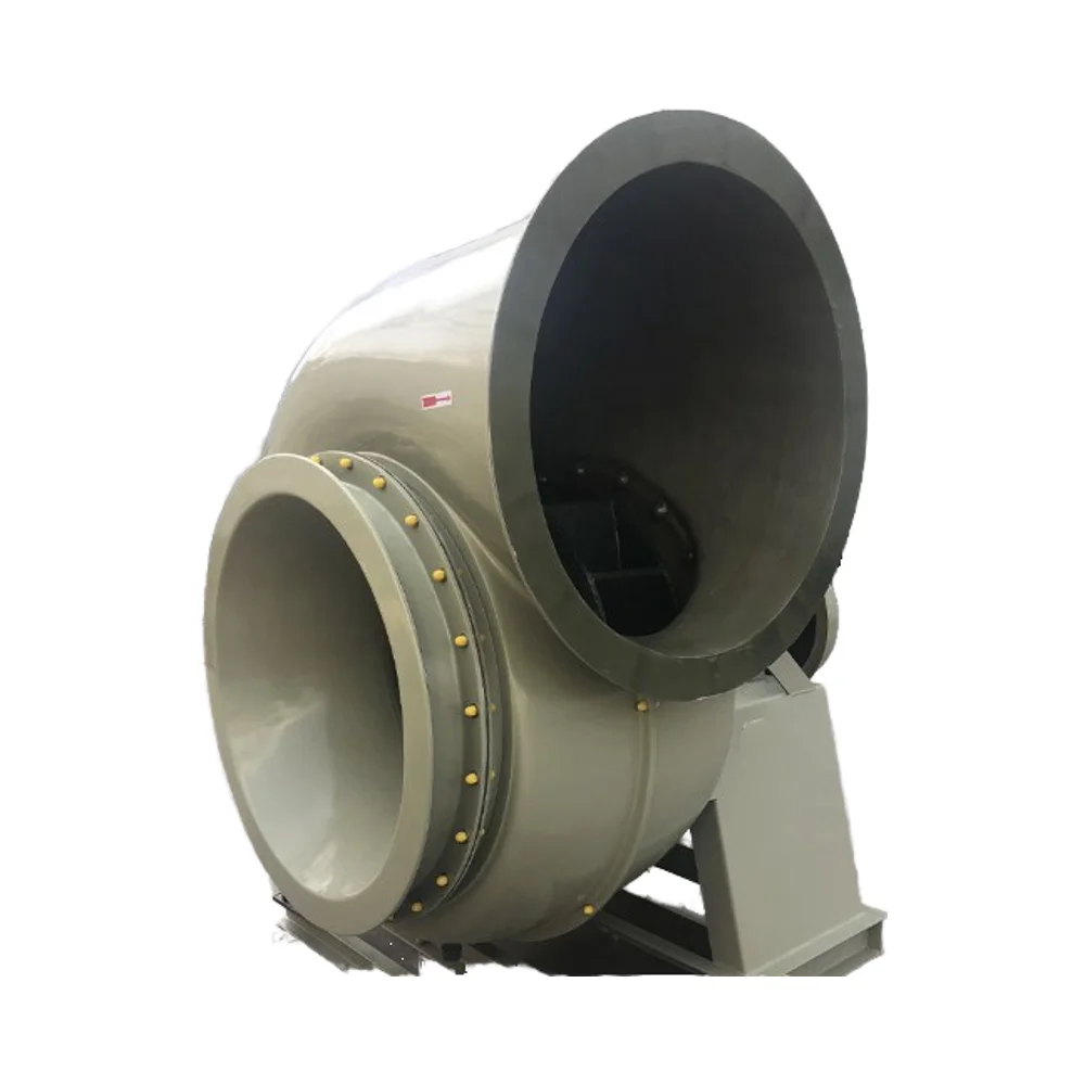 High Efficiency Industrial Chemical Resistant  FRP Fiberglass Centrifugal Ventilation Fan With FRP Backwards Impeller