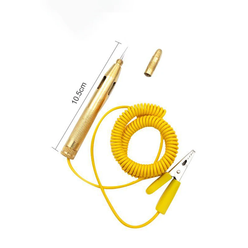 6V - 24V Circuit Voltage Tester  Probe Auto Light Lamp Voltage Test Pen Detector Copper spring wire Car Clip Circuit Tester