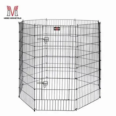 Pet Play Pen Crates Foldable Dog Playpen Rabbits Cages Wire And Tube Kennel Fence For Dog Outdoor