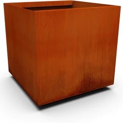 Rust Board Flower Box - Weathering Planter - Weathering Steel Material - Herb Planter - Raised Garden Bed