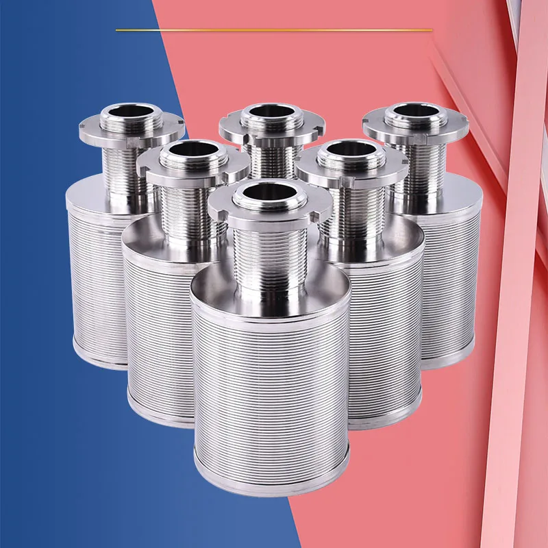 SS Filter Cartridge Johnson Screen Johnathan Wedge Wire Wrapped Filter Nozzle Metal Spraying Water Nozzle