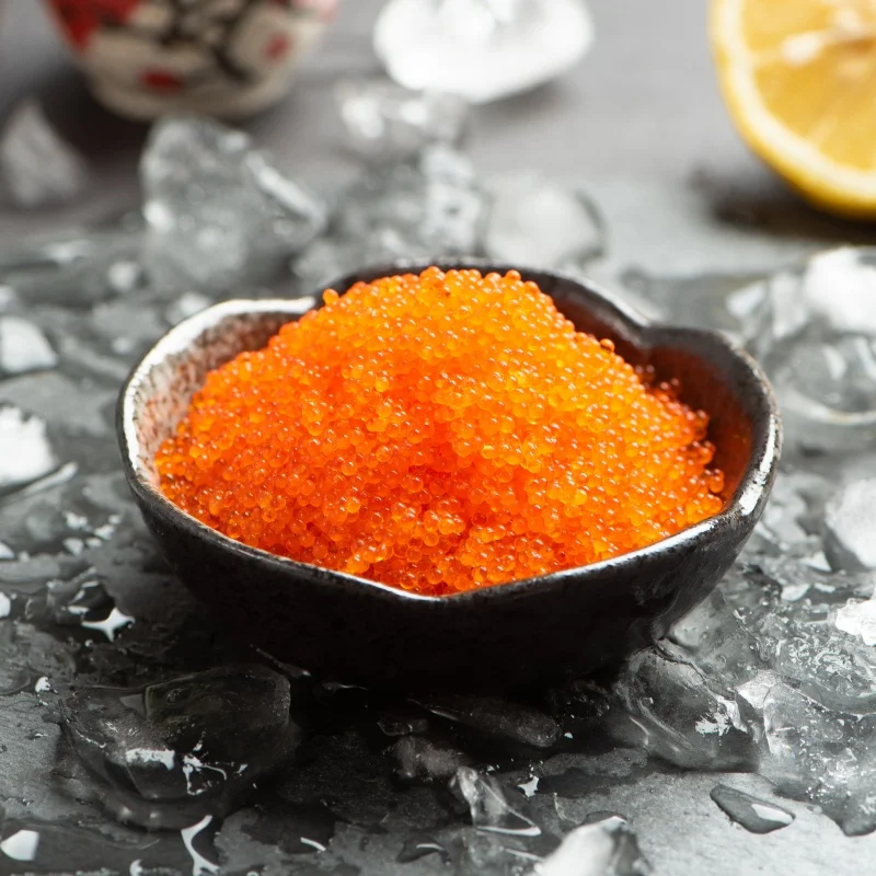 EBIKO/Seasoned Capelin Roe Masago Fish Roe Fish Eggs Caviar Green Masago For Sale
