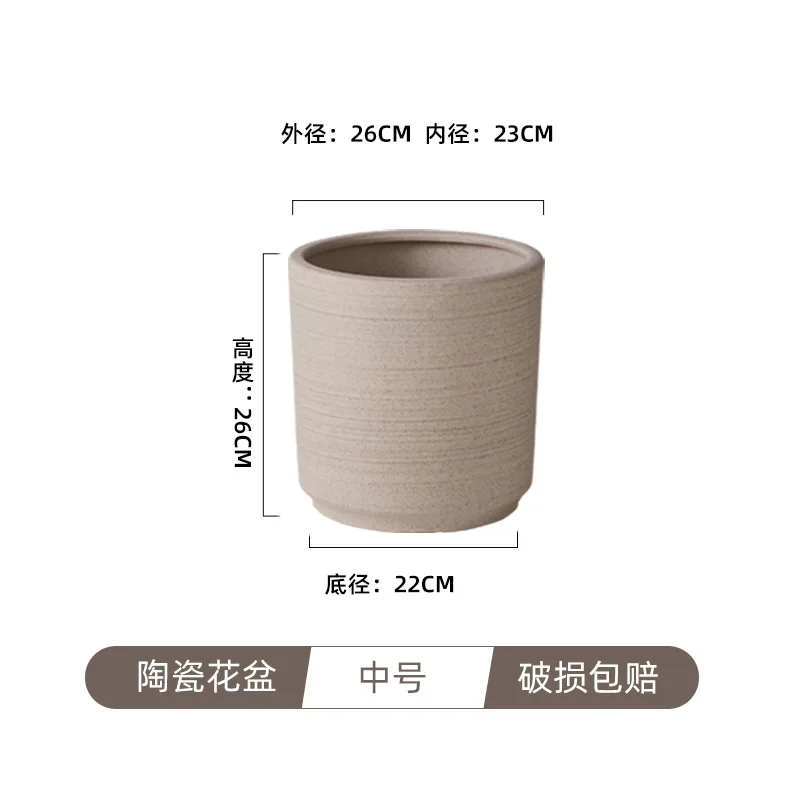 60cm Modern garden ceramic white pot natural seed flower pots large indoor ceramic planter