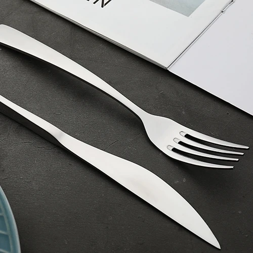New Design Metal Inox Cutlery Set International Silver Stainless Steel Flatware