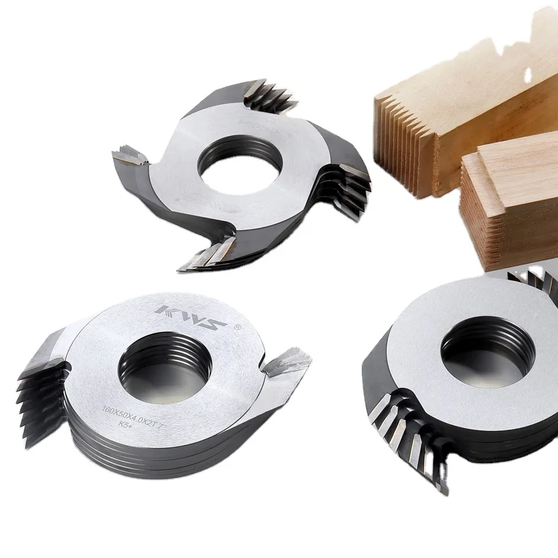 KWS TCT high precision woodworking finger joint cutter 160*50*9.0*Z2 depth 7mm for solid wood assembling factory direct selling