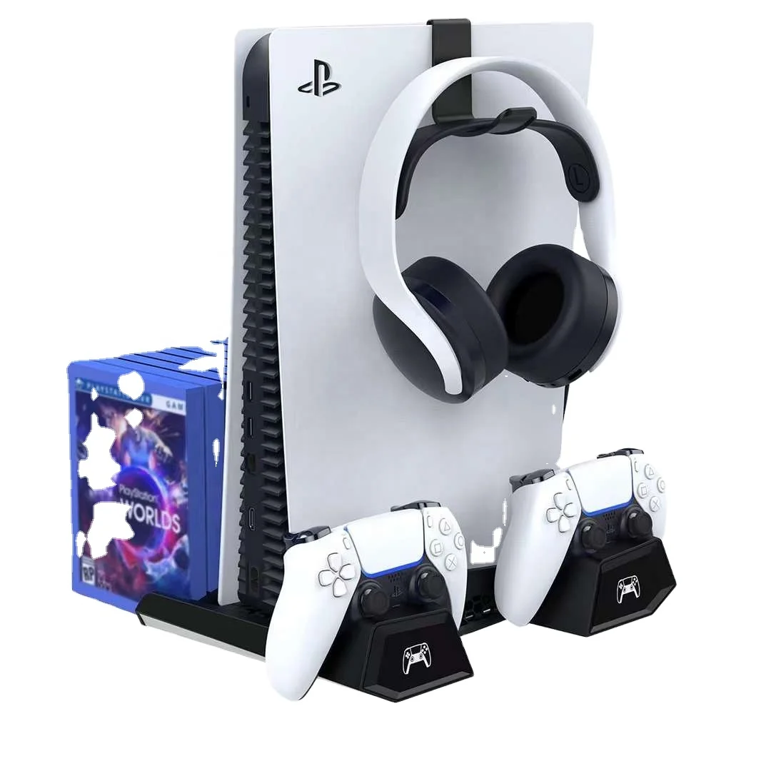 2021 NEW ipega Cooling Fan Vertical Stand with Controller Charger 5 Digital Disk Edition for verified ps5 blue ray consoles