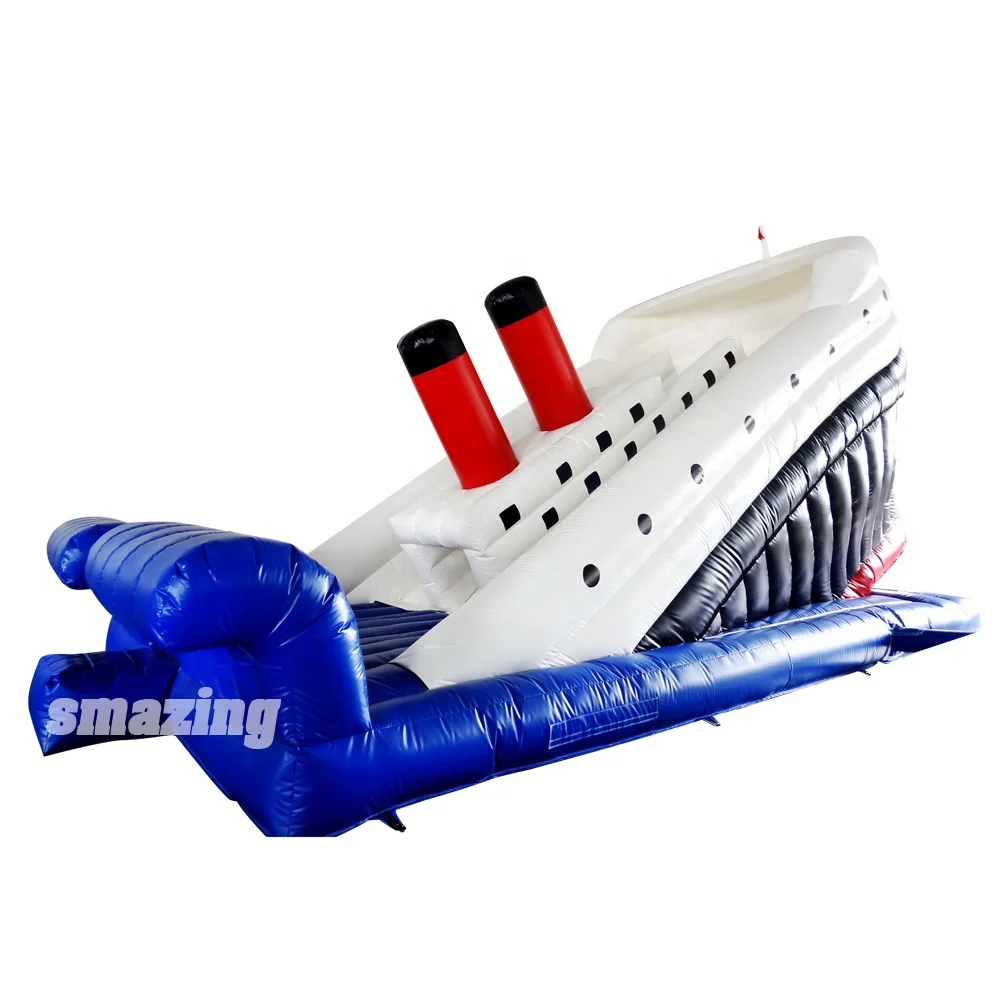 Outdoor inflatable titanic slide for sale