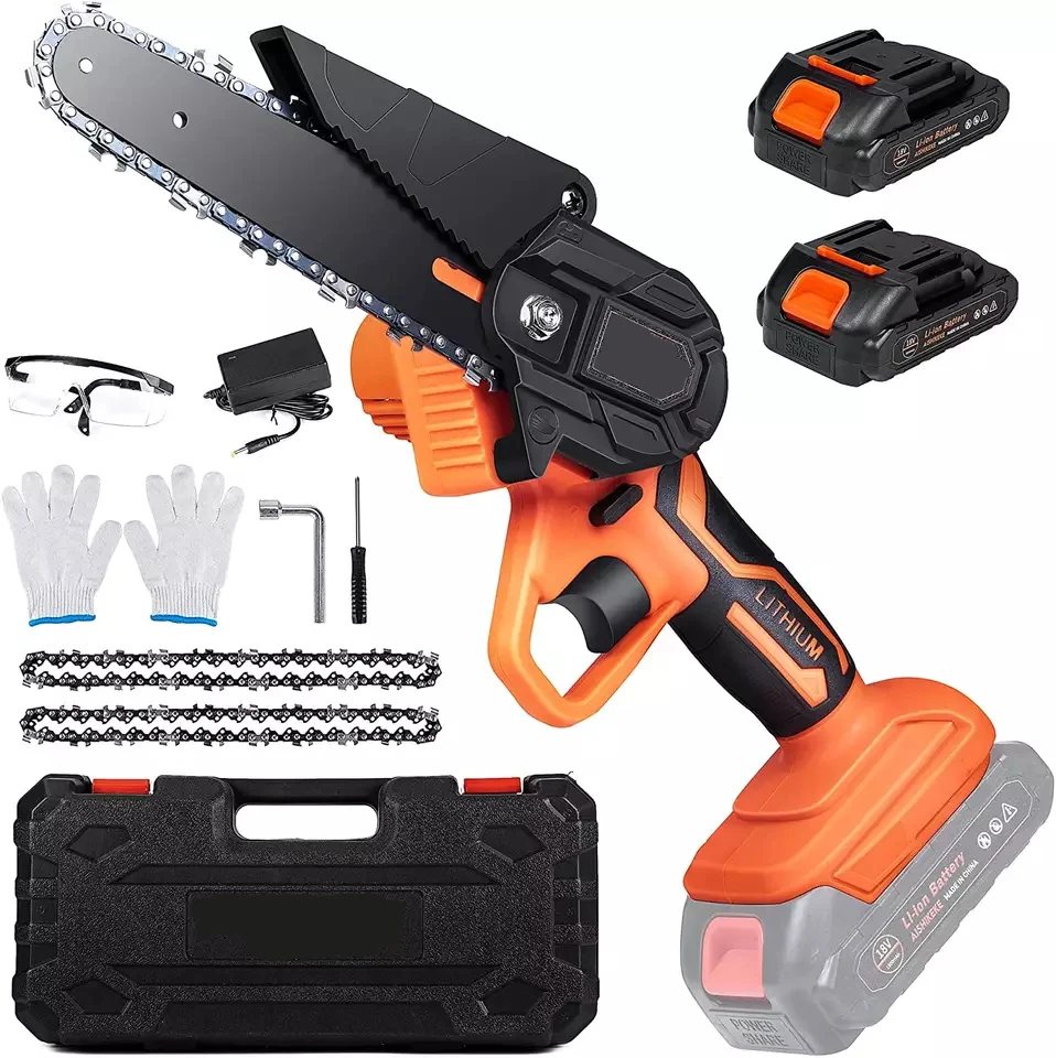 Hot sale OEM 4/6 inch Electric Battery Chainsaw Portable Cordless Mini lithium chainsaw