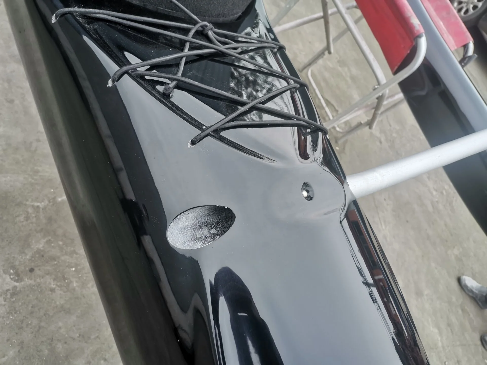 China made carbon fiberglass AOCRA OC single 1 man surfing canoe outrigger canoe OC1