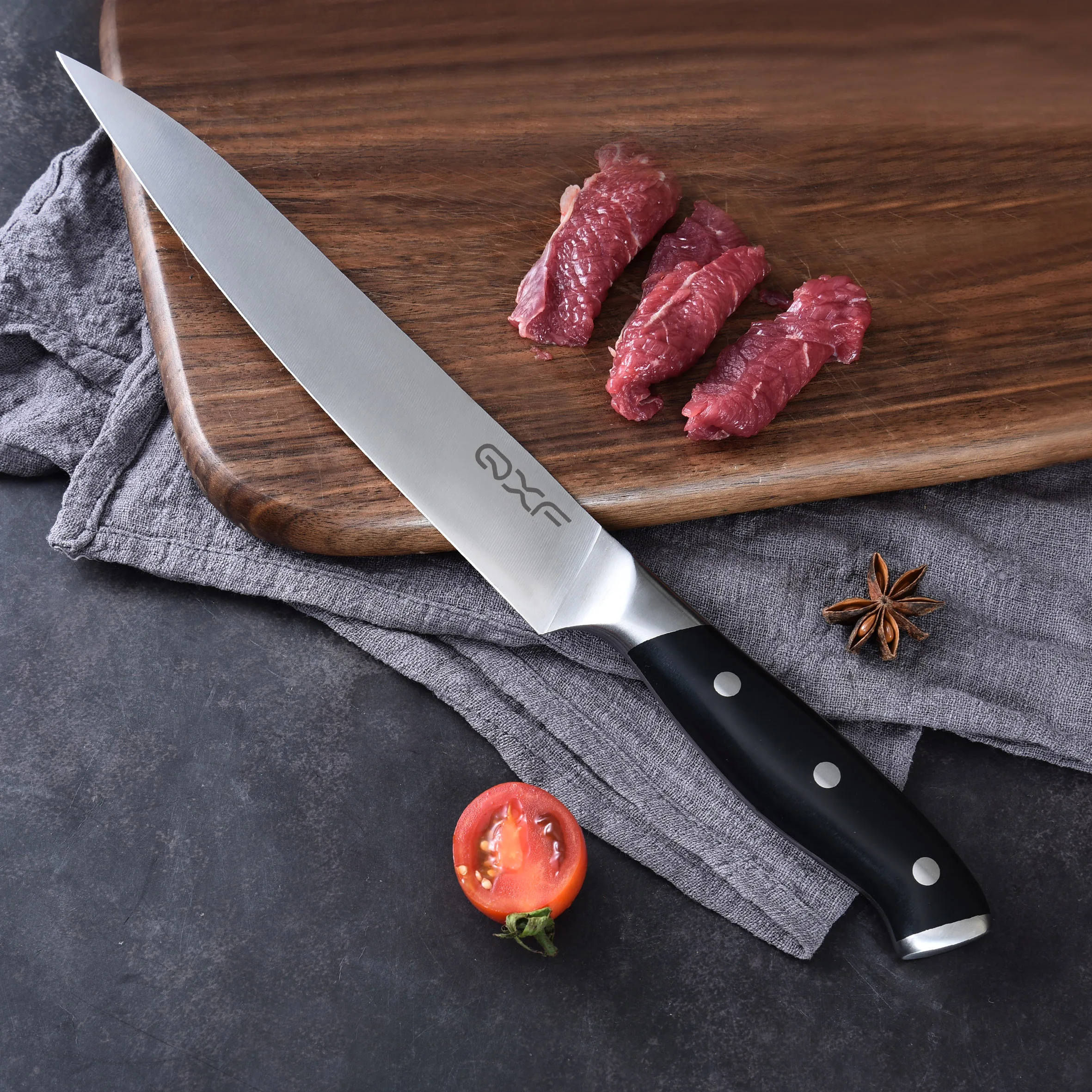 Немецкий профессиональный 8 дюймовый нож для мяса из нержавеющей стали 1 4116 ультра острые кухонные ножи резьбы с ручкой АБС-пластика