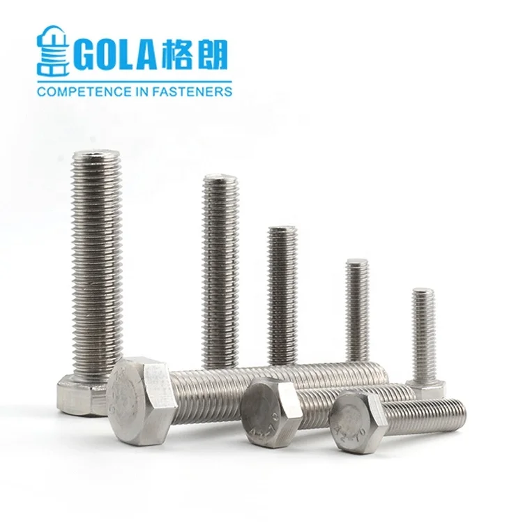 Stainless Steel 304 SS316 M8 M10 M12 M16 M20  DIN933 Hex Bolt