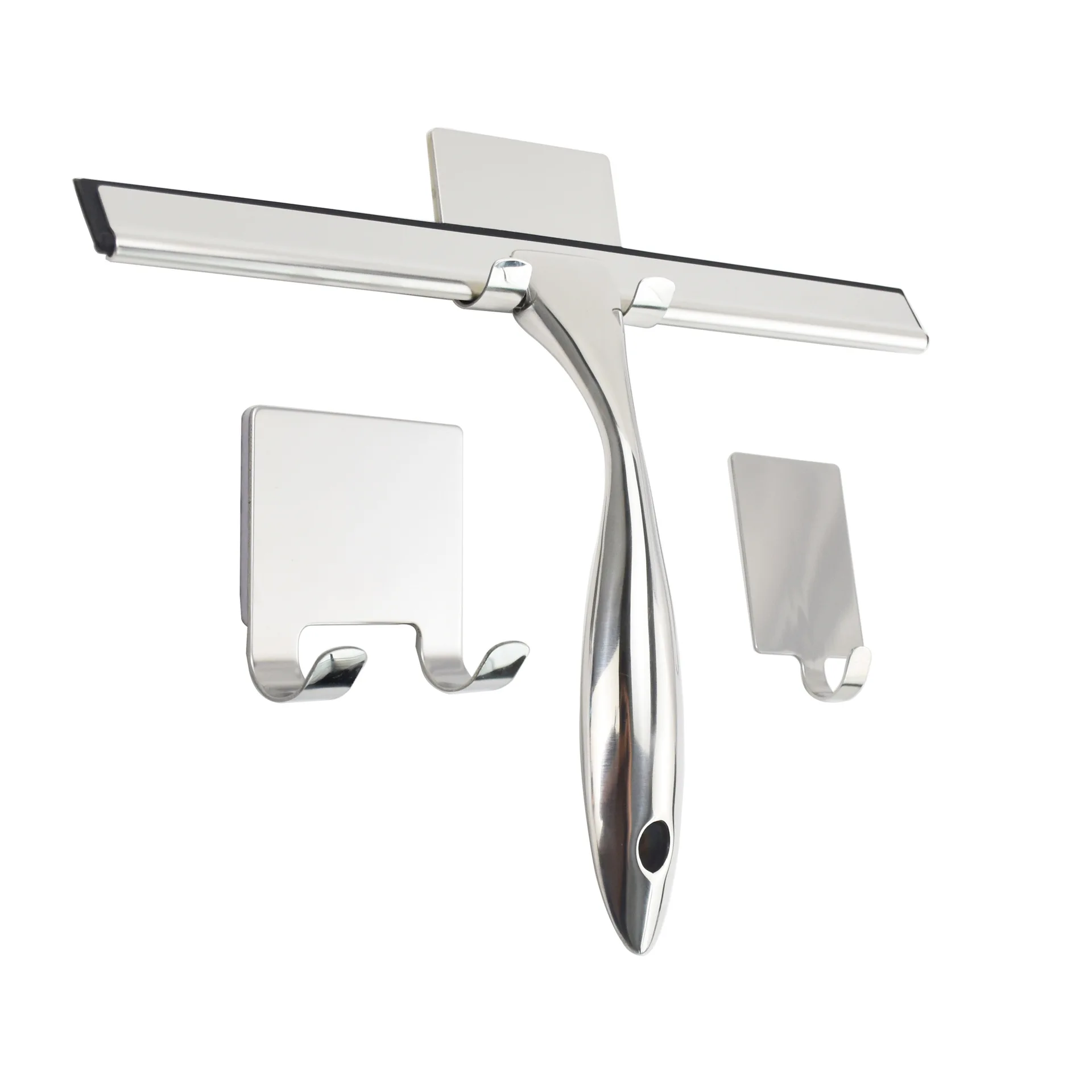 Bathroom Mirror Glass Cleaning Custom Logo Rubber Blade Window Squeegee With Different Hook