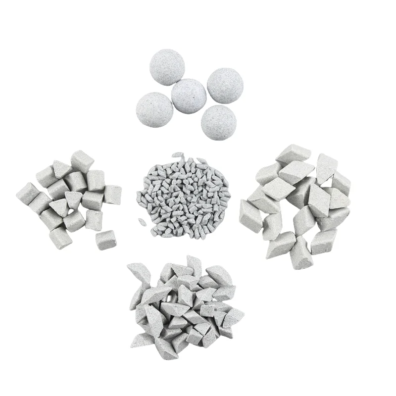 Metal Deburring Polishing Tumbling Media Vibratory Finishing Media for Finishing Grinding Deburring Ceramic Media