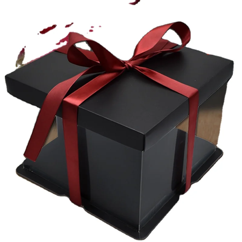 KCCB new style transparent boxes for cakes  packaging  plastic Packaging Cake Boxes cake boxes plastic clear