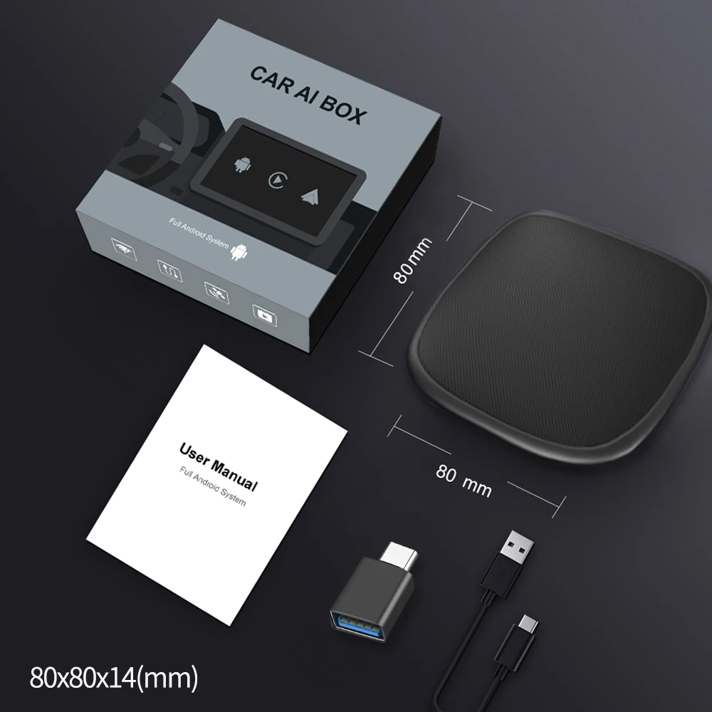 Topleo Android 12 Car play Ai Box Wireless Adapter Carplay Auto Android Box 8 128gb carplay ai box android 12