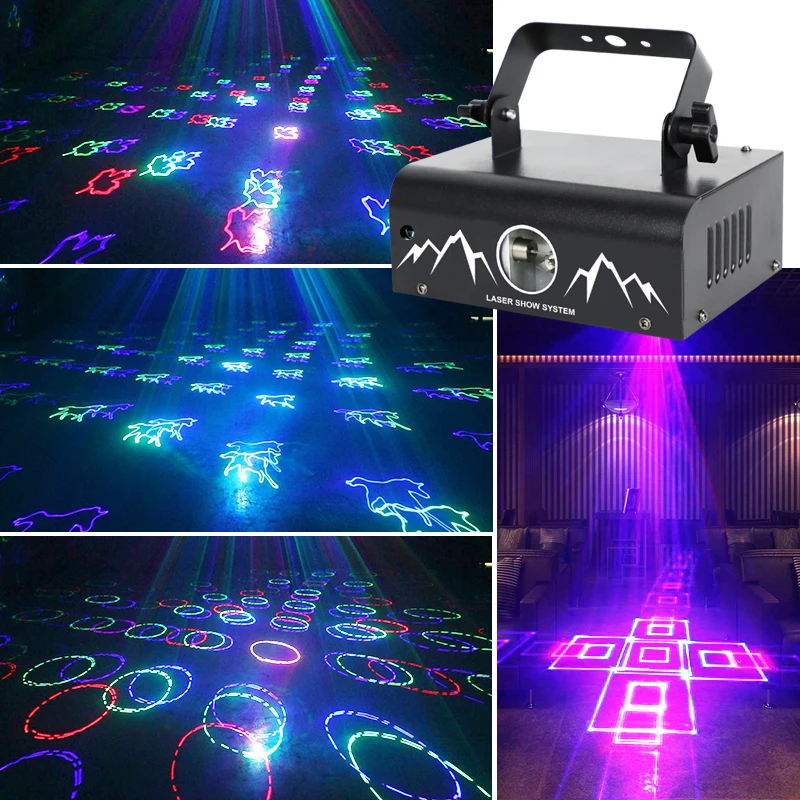 1000 MW Full Color 3D Animation Laser Lights with DMX-512 & Sound Activated - Perfect For Bars Clubs DJs & Stage Lighting