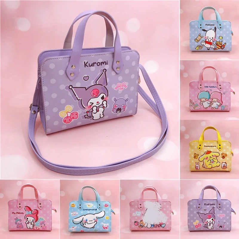 DHFHot Selling Kawaii Sanrioed Mini Bag Anime Cinnamoroll My Melody Kuromi Kids Gifts Portable Storage Cion Wallet Purse Bags