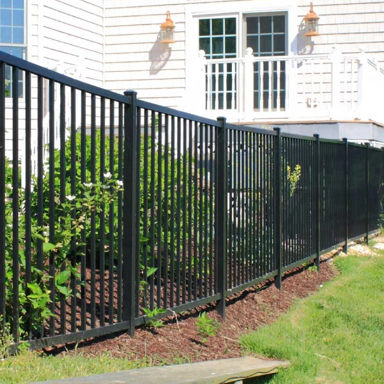 Factory hot selling metal house fence 6ft high stakes decorative villa fence wrought iron fence