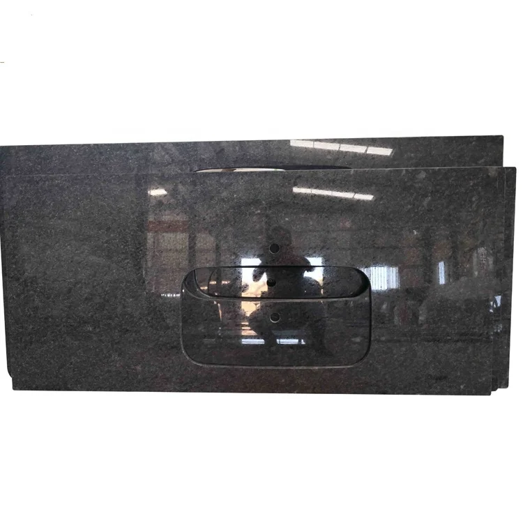 Prefab Countertops Granite Counter Top Steel Grey Granite For Residence Hotel Apartment