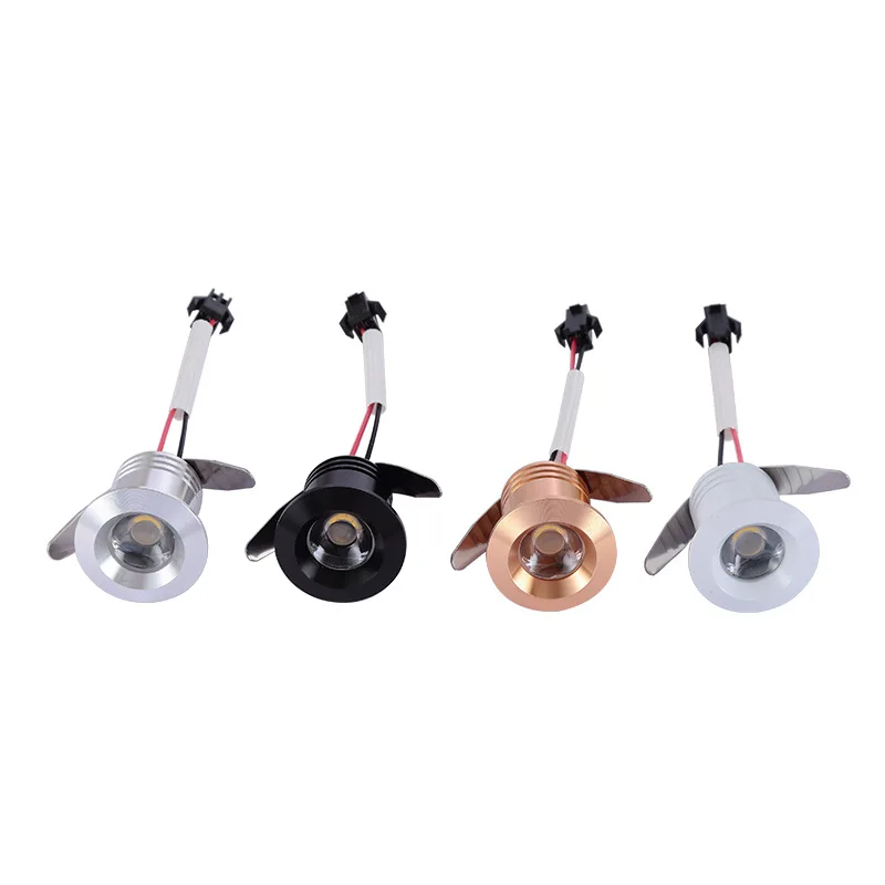 1W 3W LED Recessed Cabinet Mini Spotlight DC12V Jewelry Show Aluminum Body Industrial Down Light
