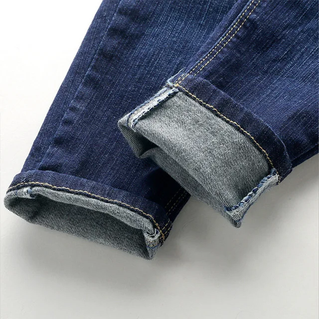 
European fashion elastic pencil denim pants boys kids jeans 