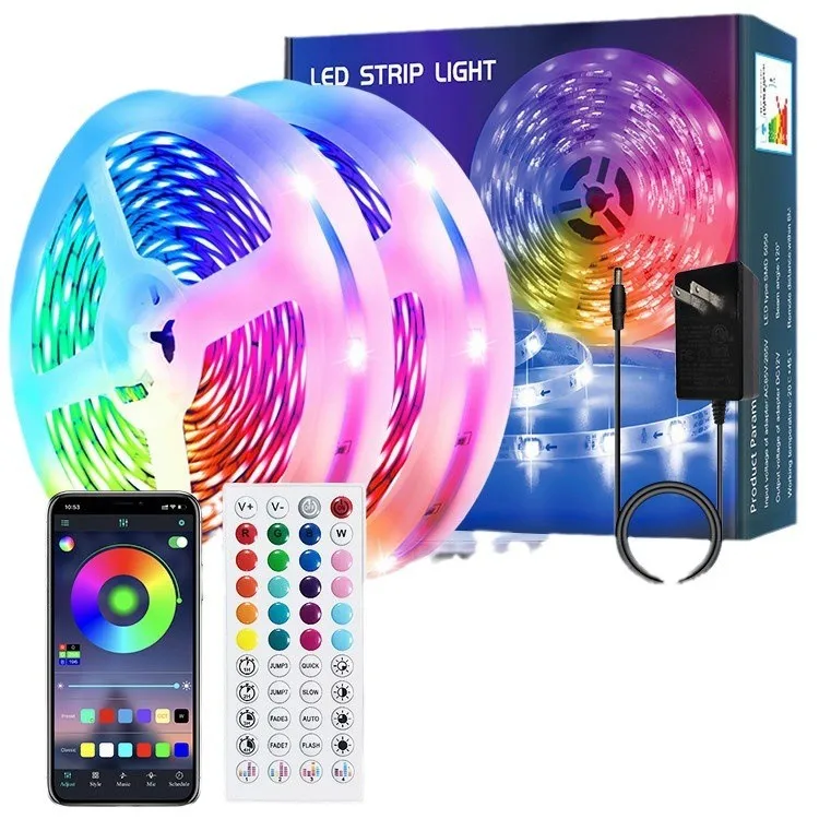 Alibaba supplier: New Full Kit 20M 5050 RGB LED Strip Light+Power adapter+44 Key Remote China LED strip kit/set