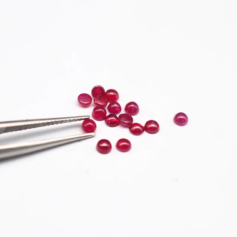 MEDBOO Fine Jewellery Manufacturer Myanmar Round Brilliant Cut Real Natural 2mm Ruby Gems Loose Gemstones For Jewelry Making