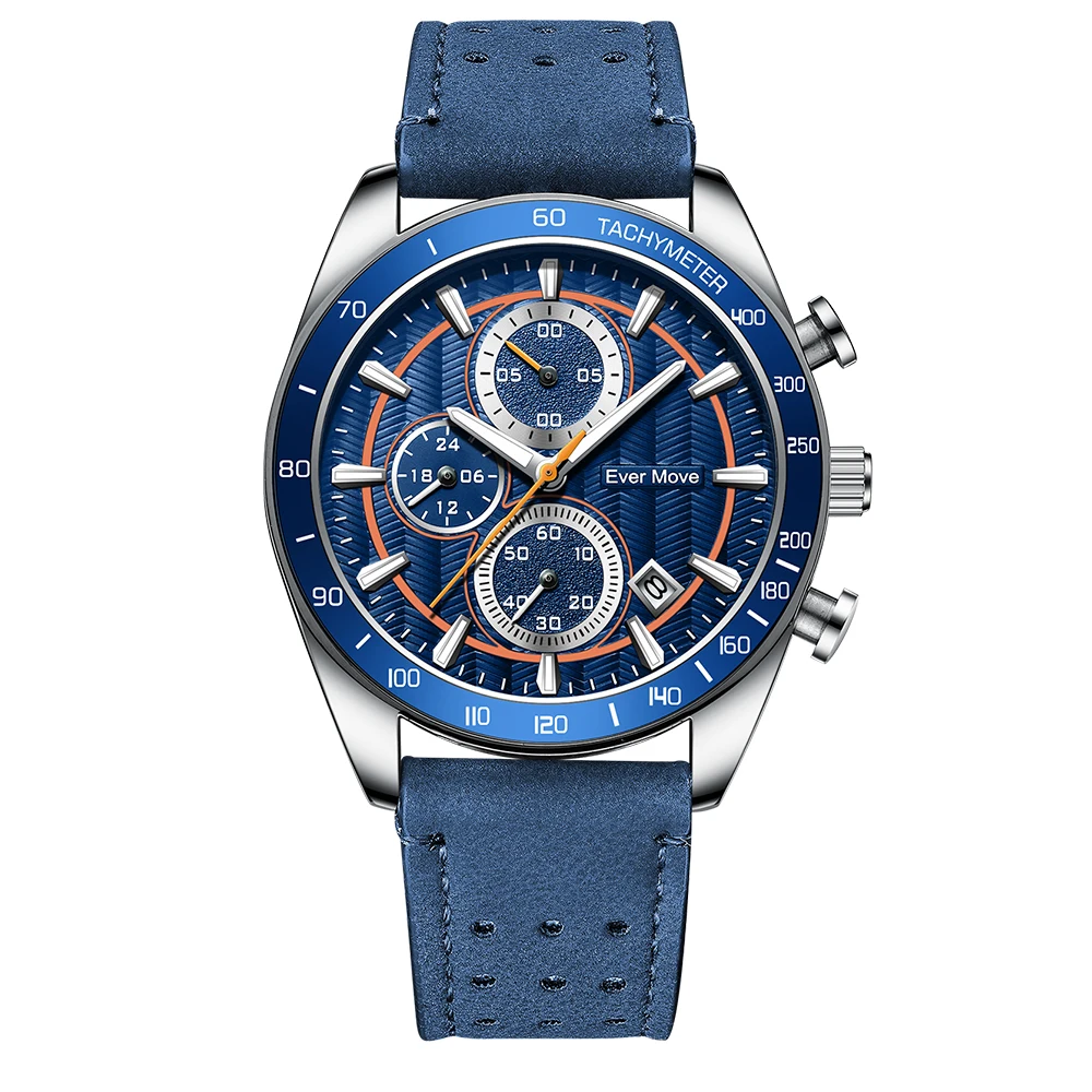 ODM Silicon Band Waterproof Sports Watch Luxury Japan Quartz Chronograph Movement Mens Watches in Wristwatches