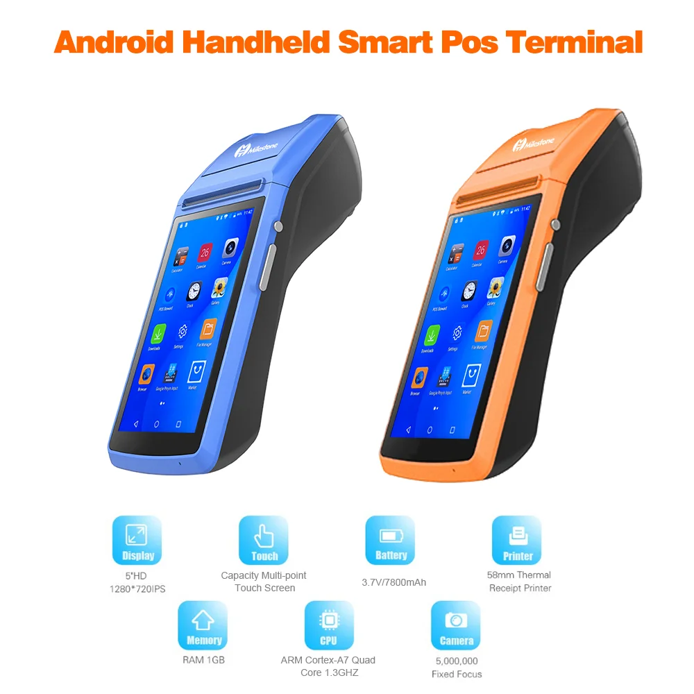 Handheld android smart terminal pos