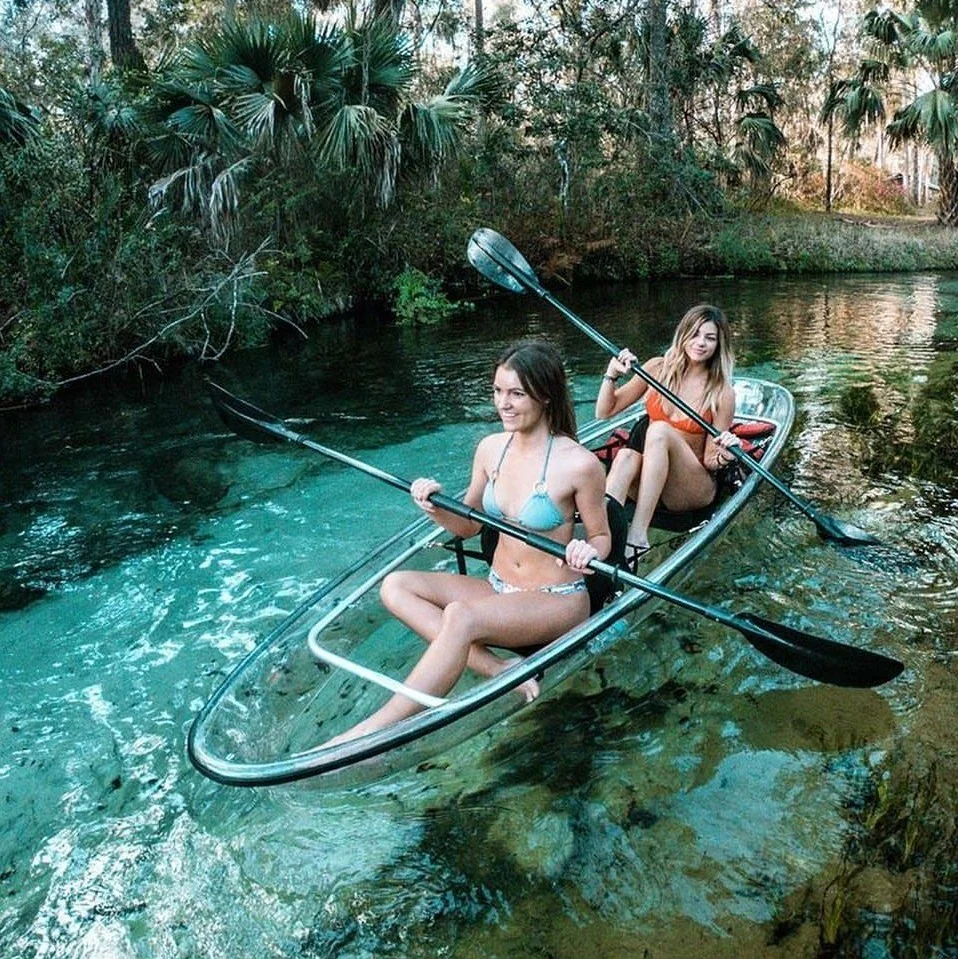 CE certificated clear kayak transparent canoe clear bottom kayak made in China