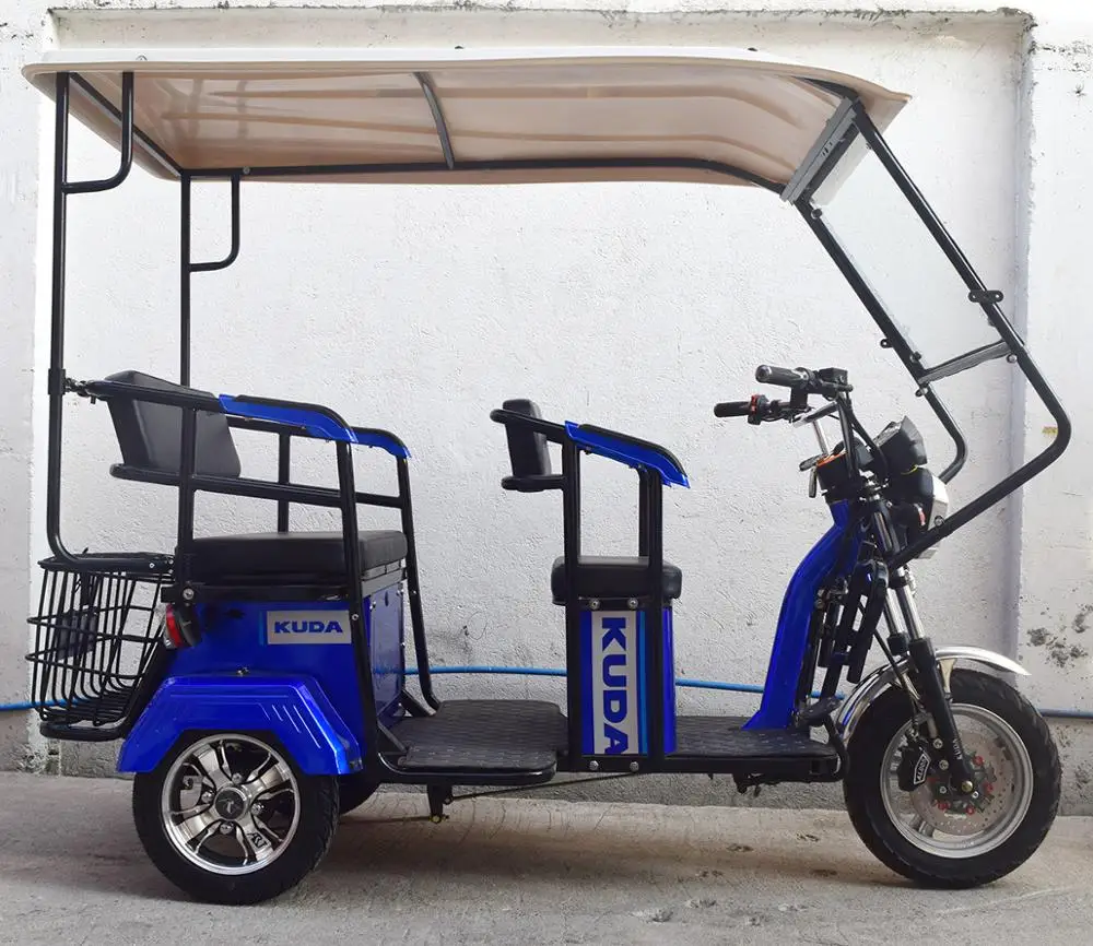 
fat tire electric passenger tricycles for adults with roof 