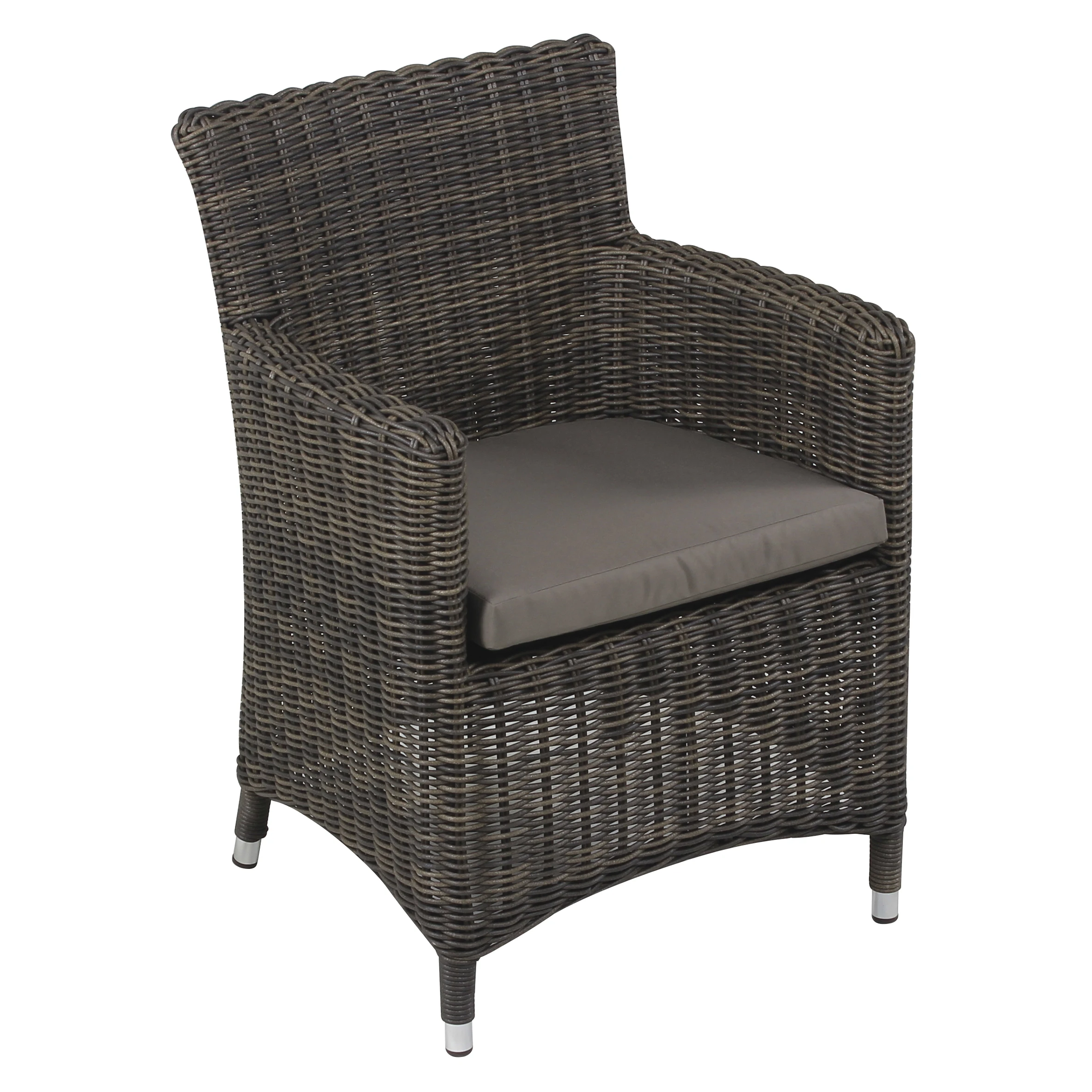 All Weather Outdoor Restaurant Garden Synthetic Wicker Rattan Patio Dining Arm Chair