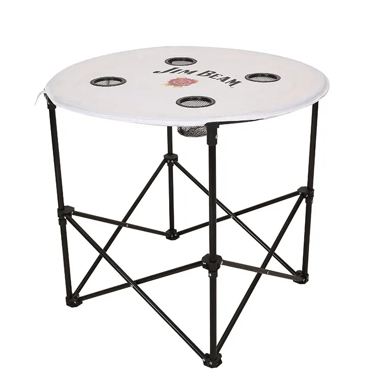 Портативный компактный складной парусиновый круглый стол для кемпинга и барбекю