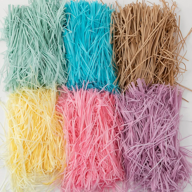 Diy Lafite Paper Grass Colorful Shredded Paper PP Grass Shredded Paper Packing For Gift Package Box Filling