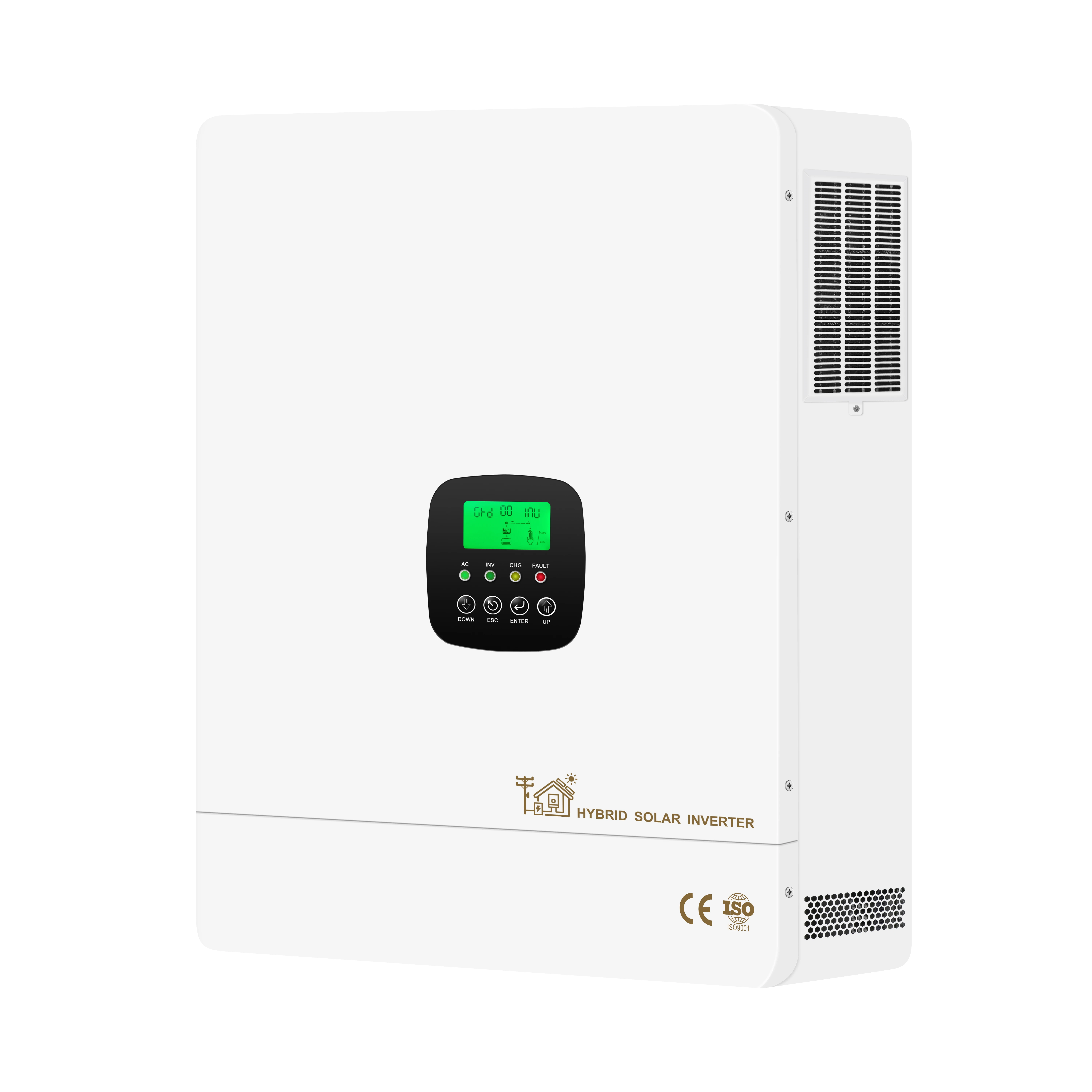 Чистый синусоидальный инвертор HF3.3kw 4.3kw 8.3kw 10.3kw 12V 24V 48V DC 230V 220V AC гибридная Солнечная сеть MPPT Wi-Fi Одиночная